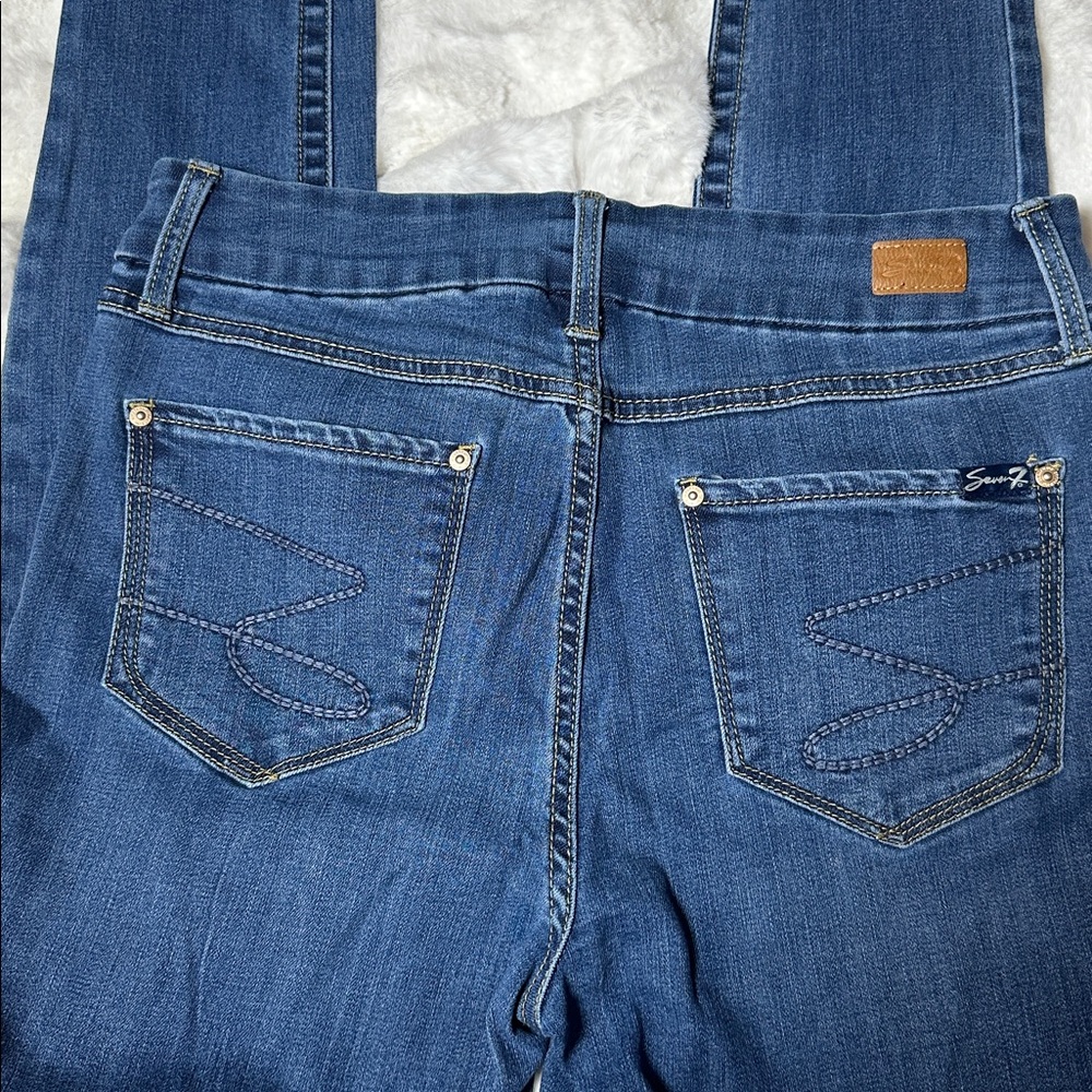 Seven7 Dark Blue skinny Women's Jeans - Picture 4 of 5